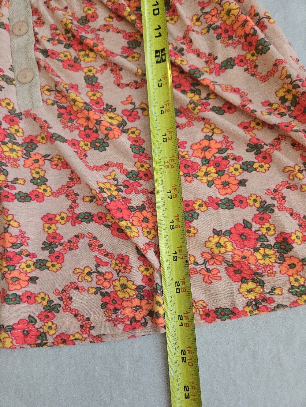 Lux Urban Outfitters Vintage 70s Style Floral Pink Beige Puff Sleeve Blouse EB4 - Picture 5 of 10